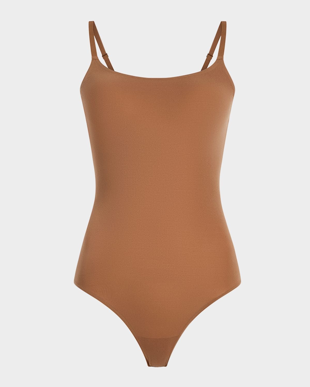 Ballet Scoop-Neck Microfiber Thong Bodysuit