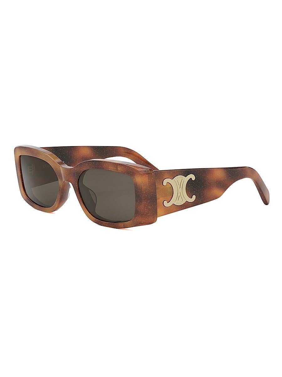 Women's Maxi Triomphe 53MM Rectangular Sunglasses - Blonde Havana Brown