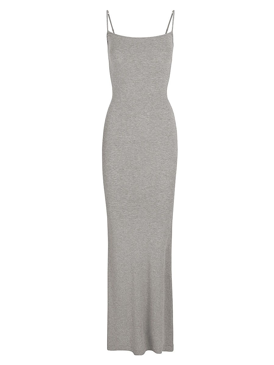 SKIMS Women's Soft Lounge Long Slip Dress - Heather Gray - Size XXL