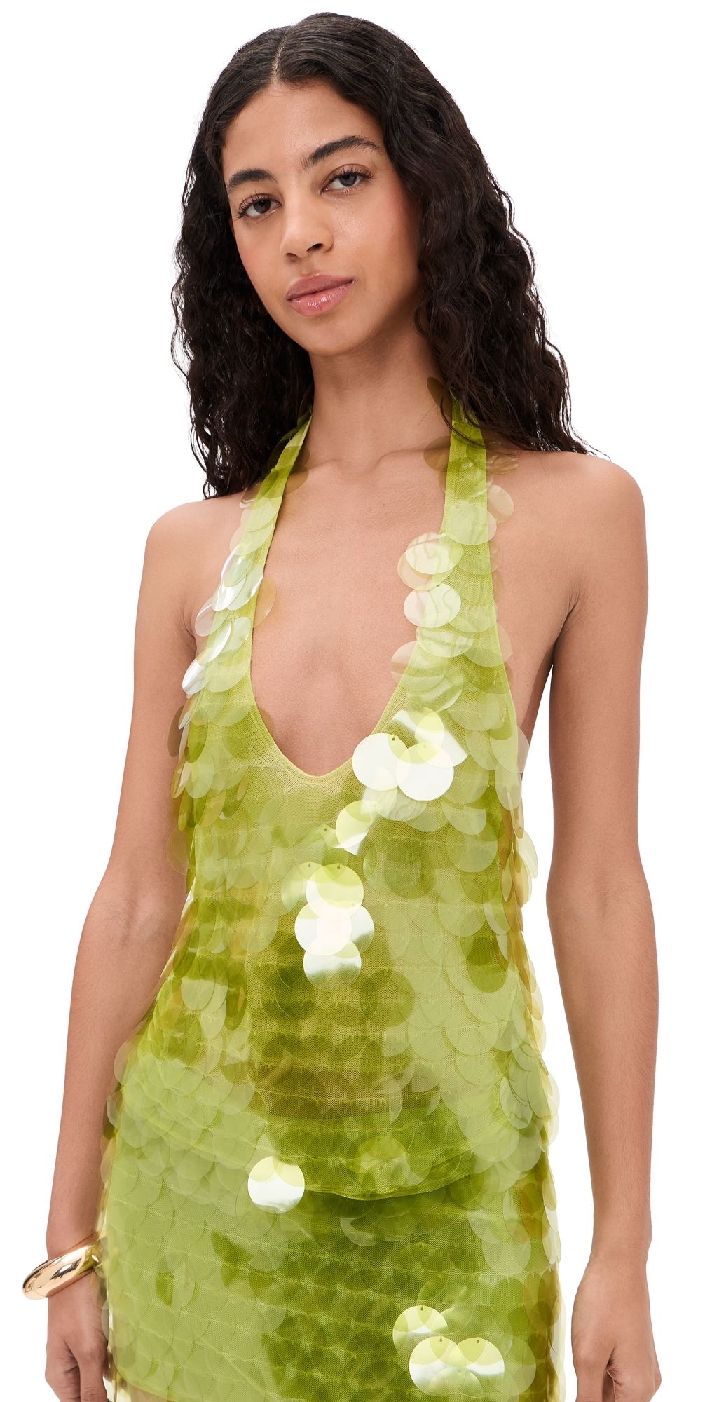 Cultnaked Paloma Top In Matcha Green S