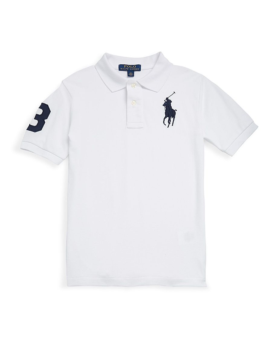 Big Pony Cotton Mesh Polo - White - Size 3