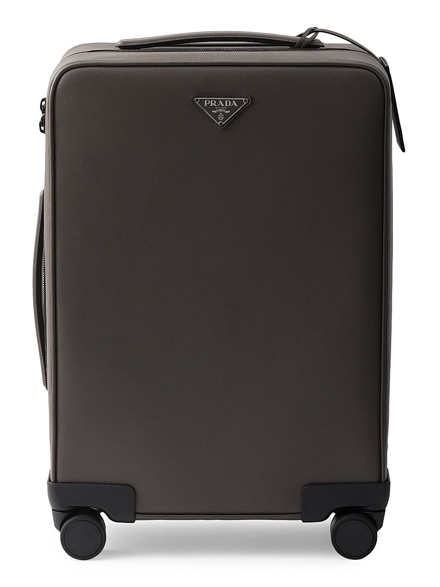 Saffiano Leather Trolley - Grey