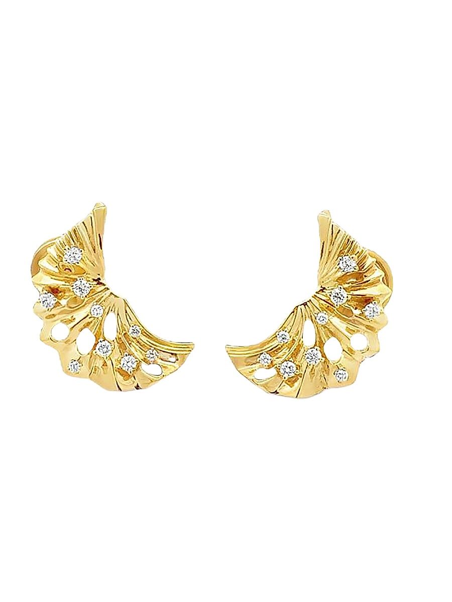 Women's Bahia 18K Yellow Gold & 0.39 TCW Diamond Drop Earrings - Yellow Gold