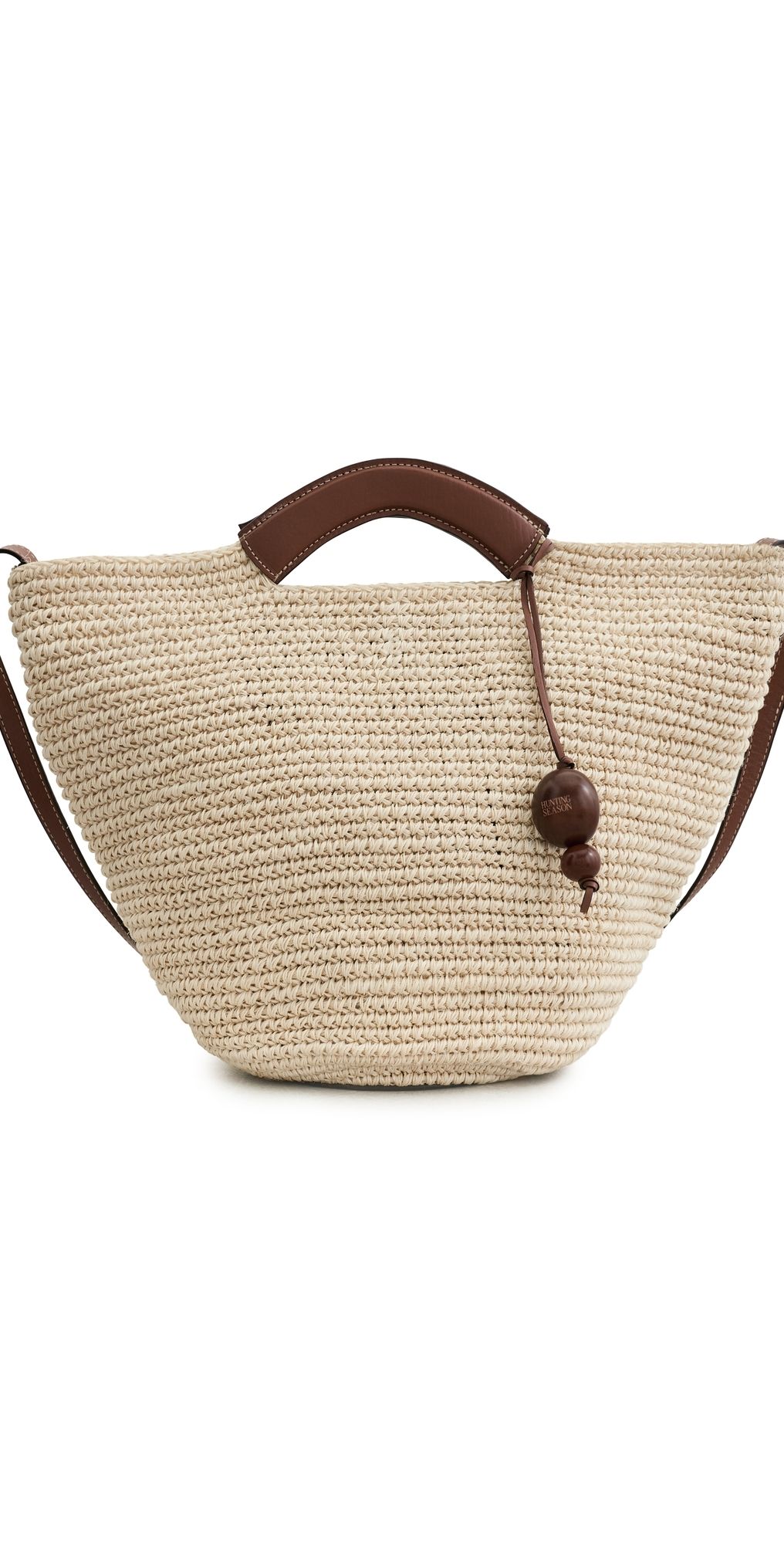 Hunting Season The Large Woven Shopper Tote Natural/Cognac One Size