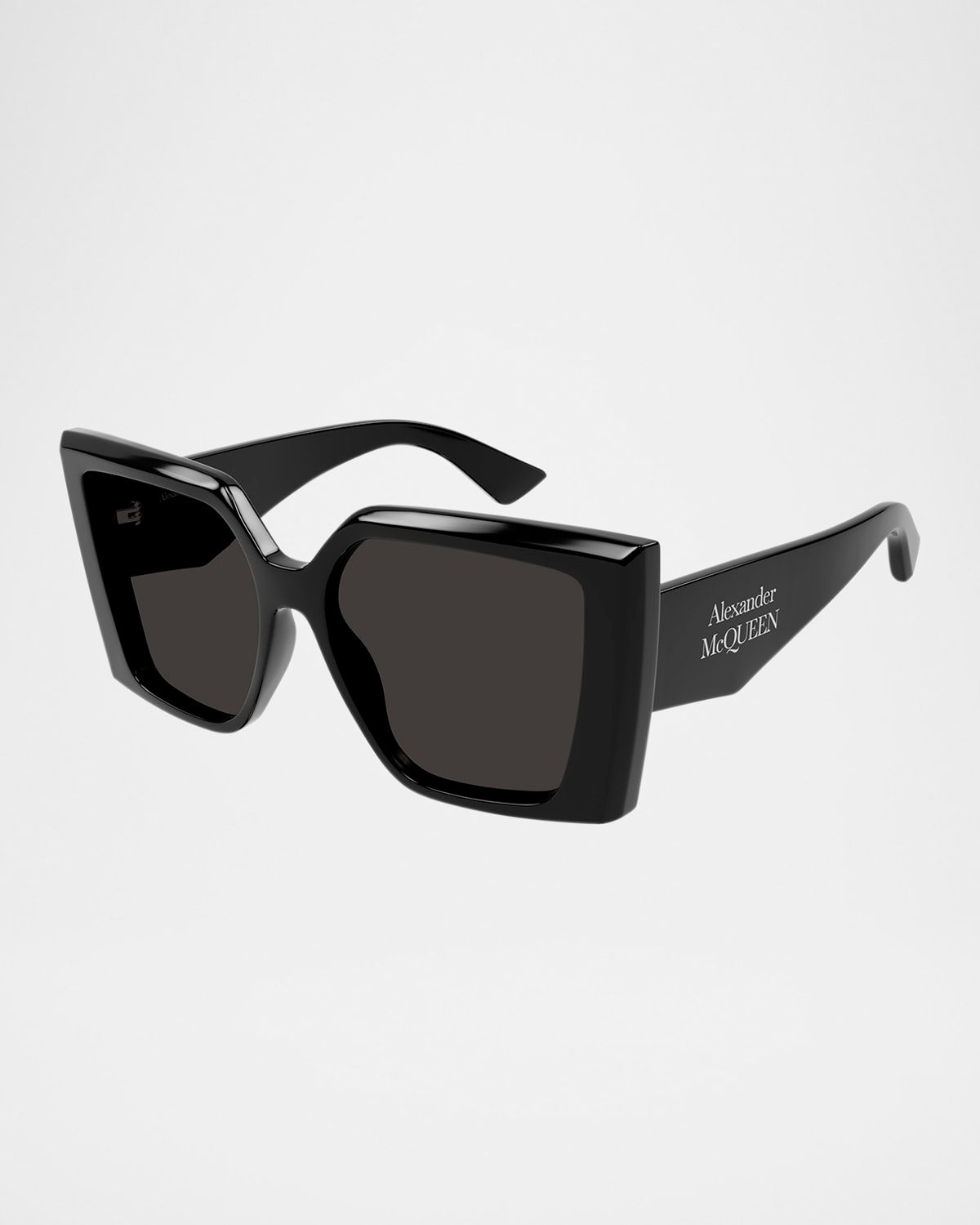 Square Logo-Print Acetate Sunglasses