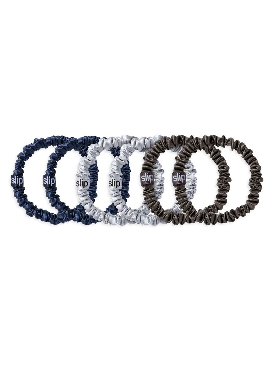 slip Women's 6-Pack Pure Silk Skinny Scrunchies - Mixed