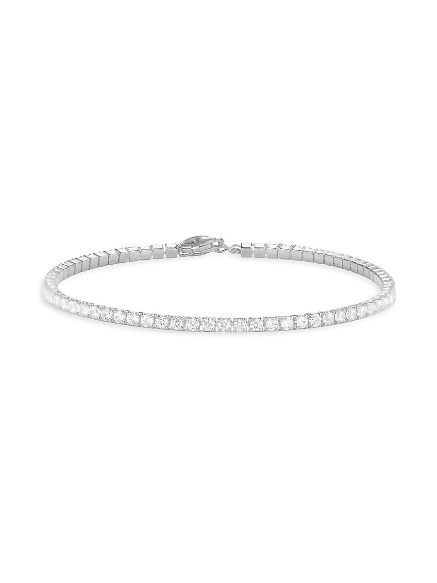 Women's Essential Sterling Silver & Cubic Zirconia Tennis Bracelet - Silver