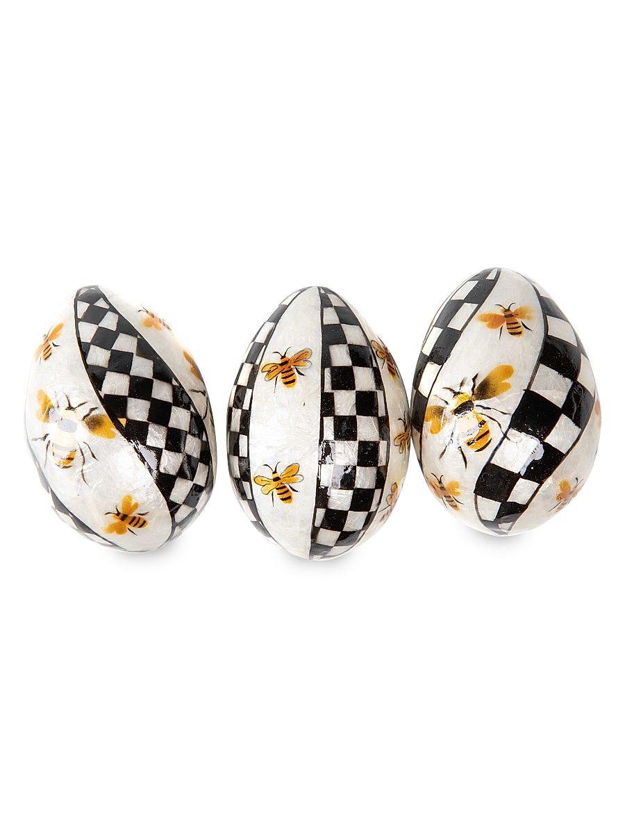 Queen Bee Capiz 3-Piece Egg Set