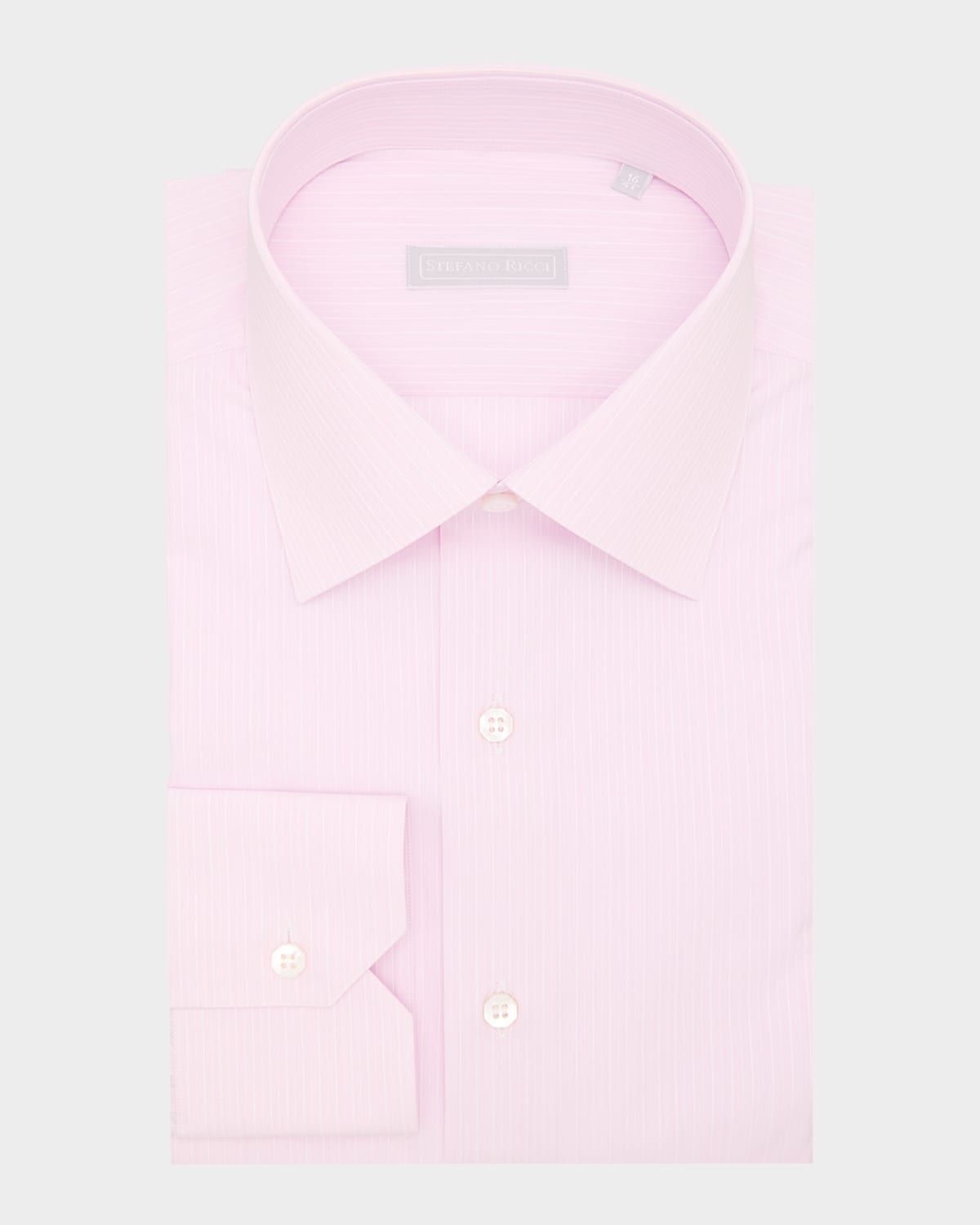 Men & apos;s Cotton Multi-Stripe Point Collar Dress Shirt