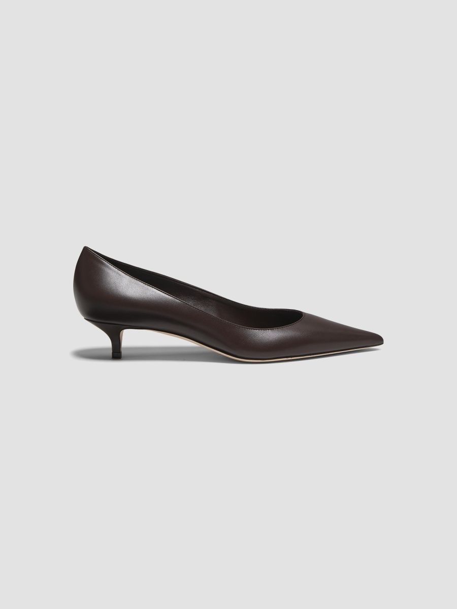 Jimmy Choo Women's Amelia 35MM Leather Pumps - Chocolate - Size 5.5