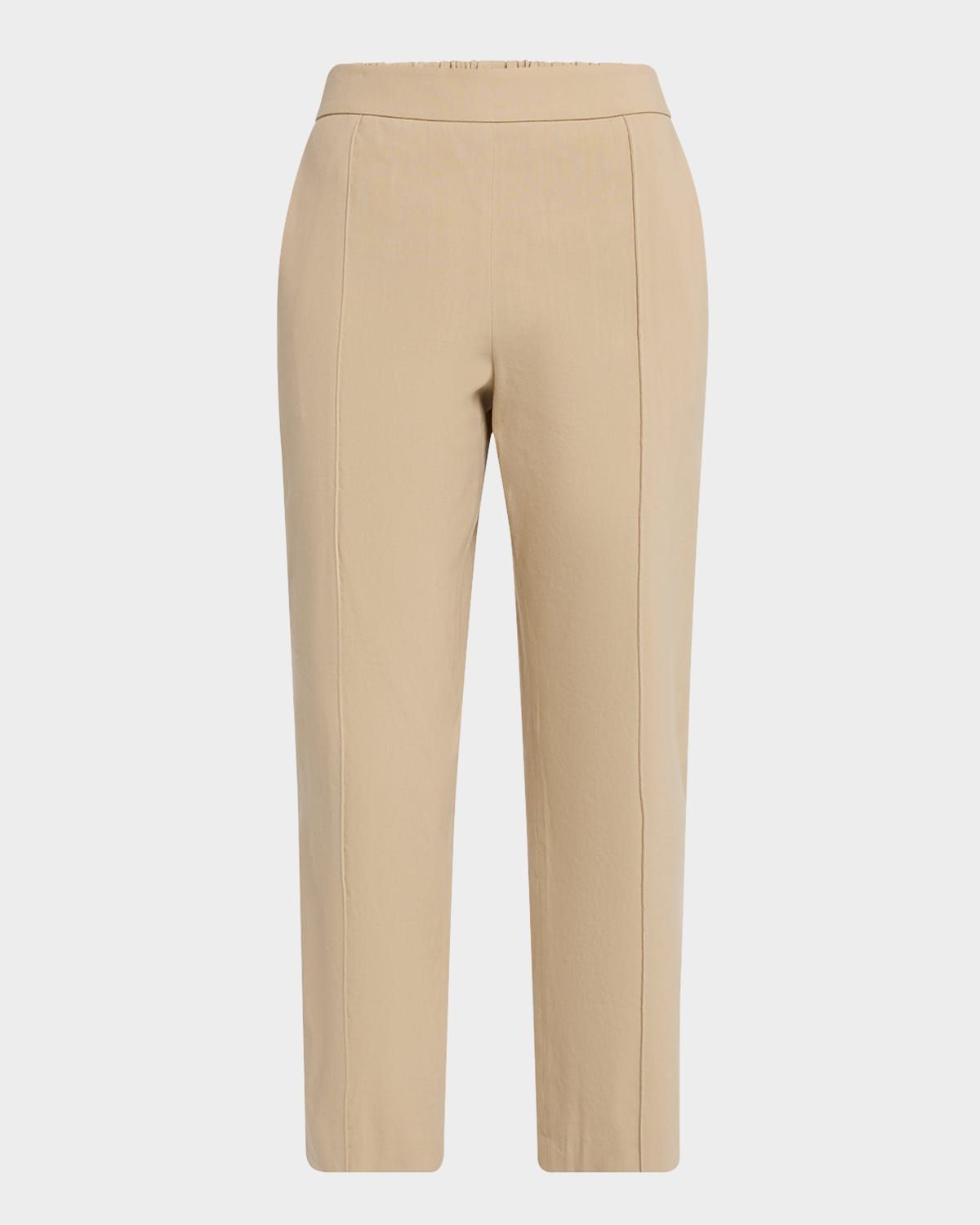 Pull-On Mid-Rise Tapered Pants