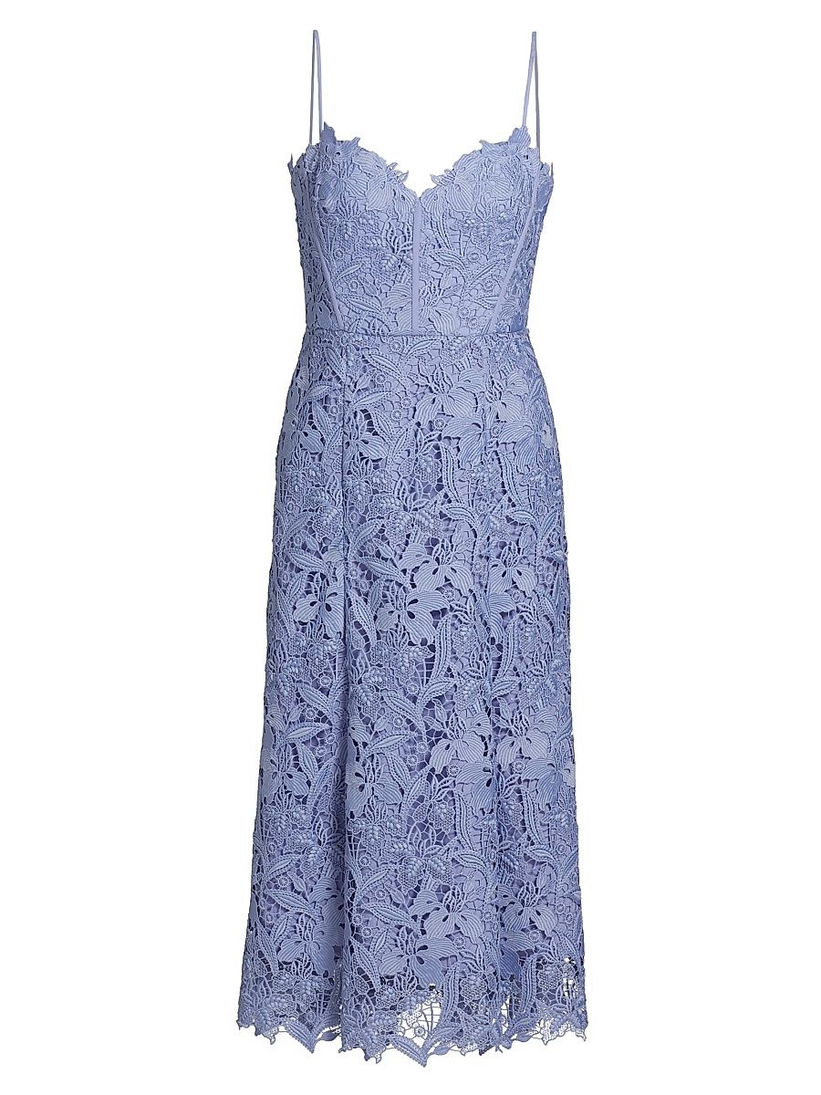 Women's Kate Lace Midi-Dress - Lavender Blue - Size XL
