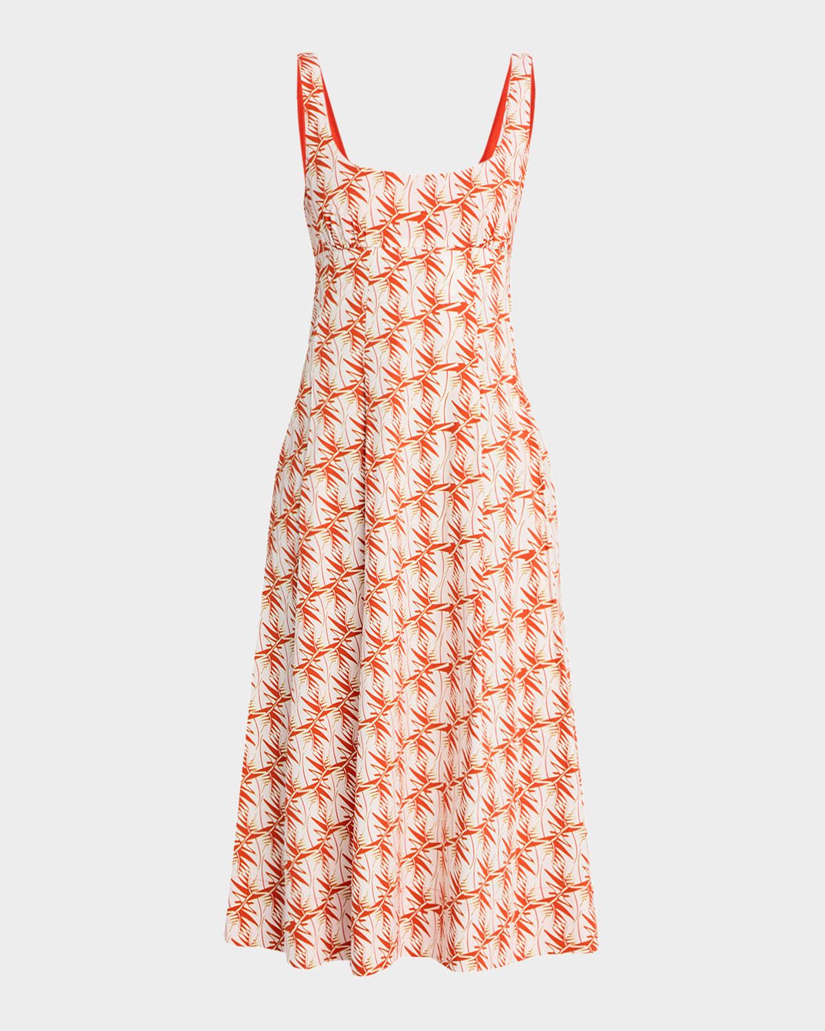 Thalia Sleeveless Scoop-Neck Midi Dress