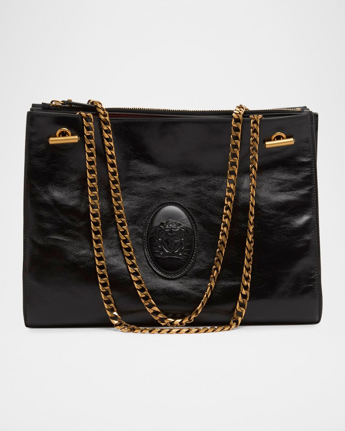 Cabine Medusa Leather Shoulder Bag