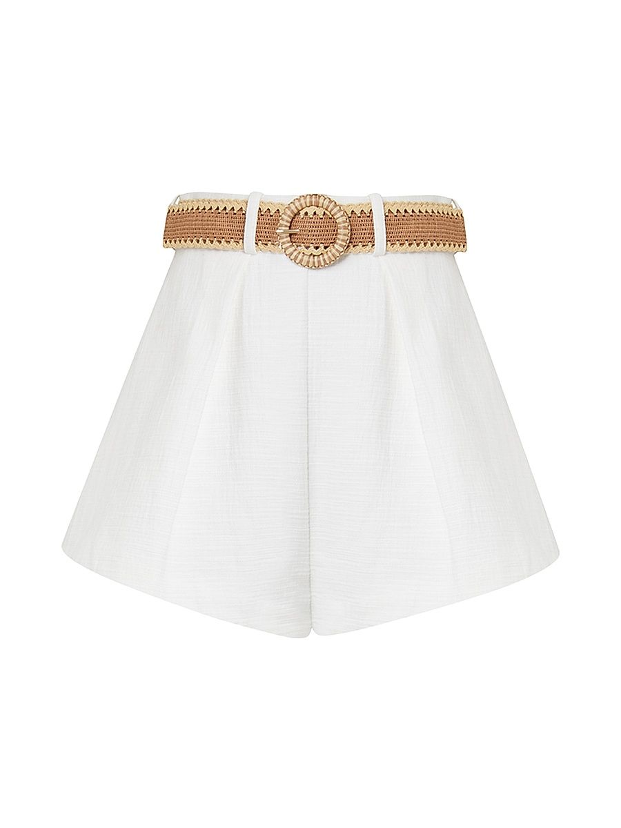 Women's Acacia Tuck Shorts - Ivory - Size 8
