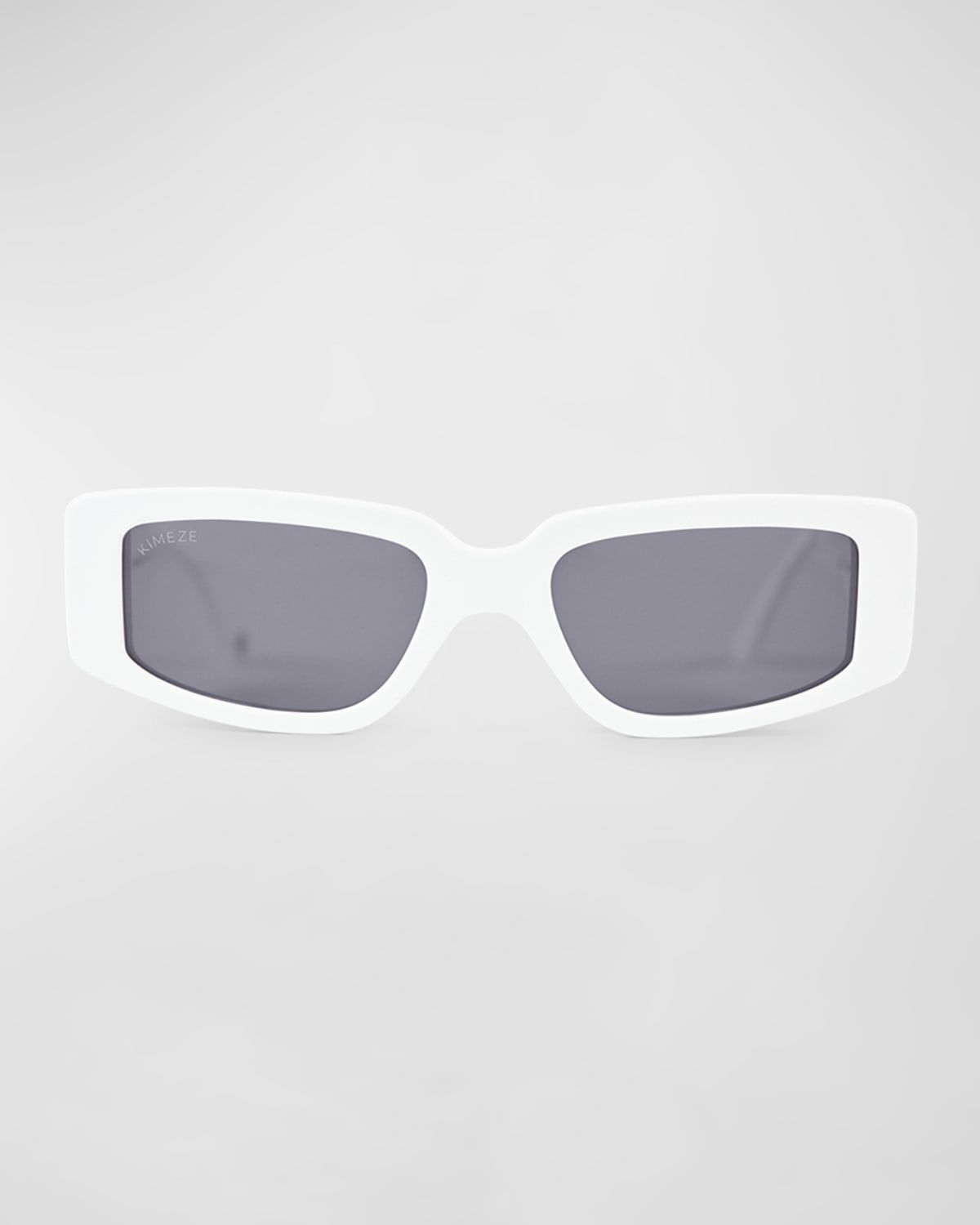Concept 2 White Acetate Cat-Eye Sunglasses