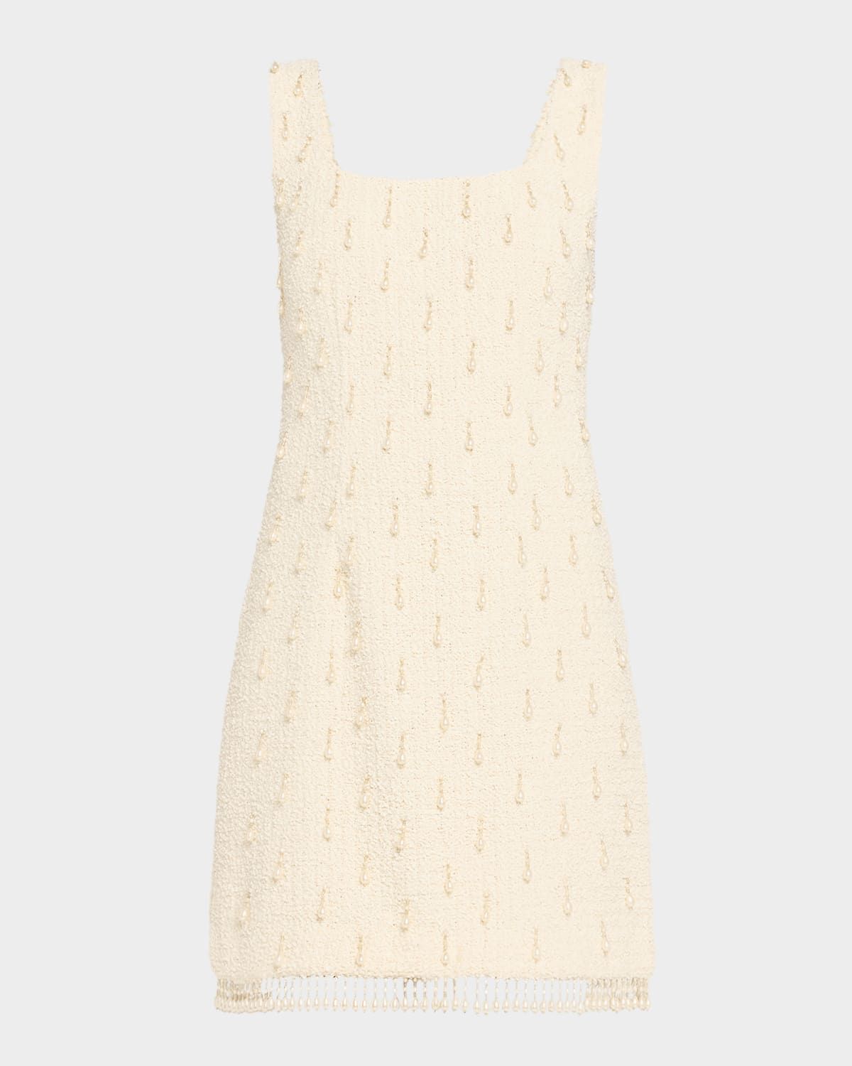 Amelia Sleeveless Beaded Boucle Mini Dress