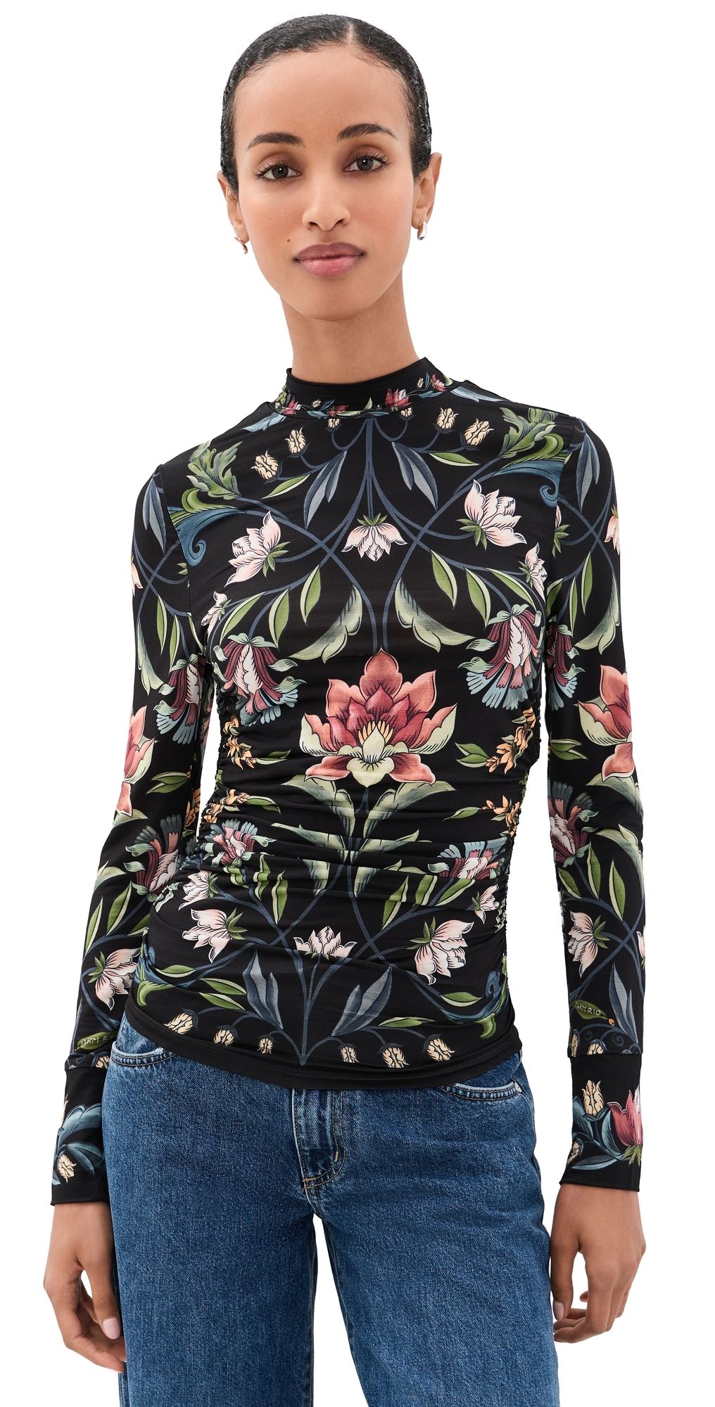 FARM Rio Natalia Jersey Blouse Natalia Black L