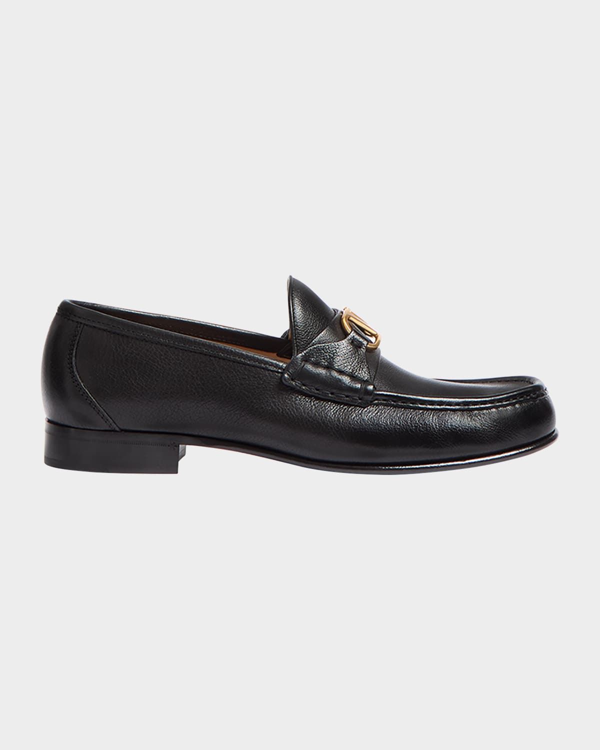 Men & apos;s VLogo Signature Leather Penny Loafers