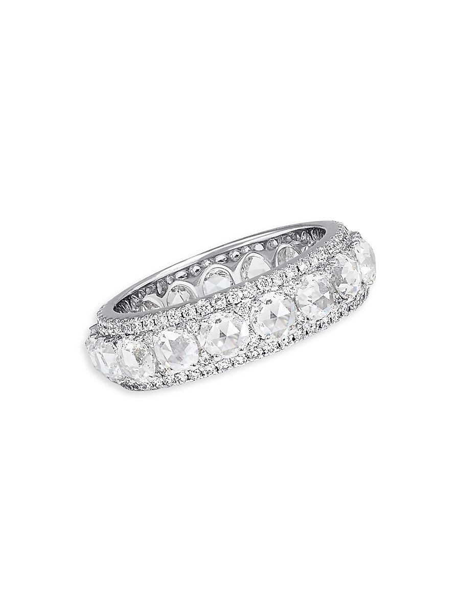 Women's Linear 18K White Gold & 2.35 TCW Diamond Eternity Ring - White Gold