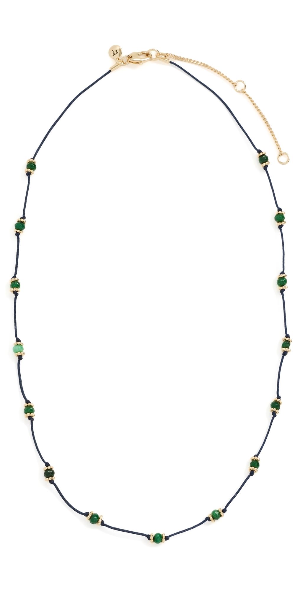 Madewell Beaded Silk Necklace Atlas Blue One Size