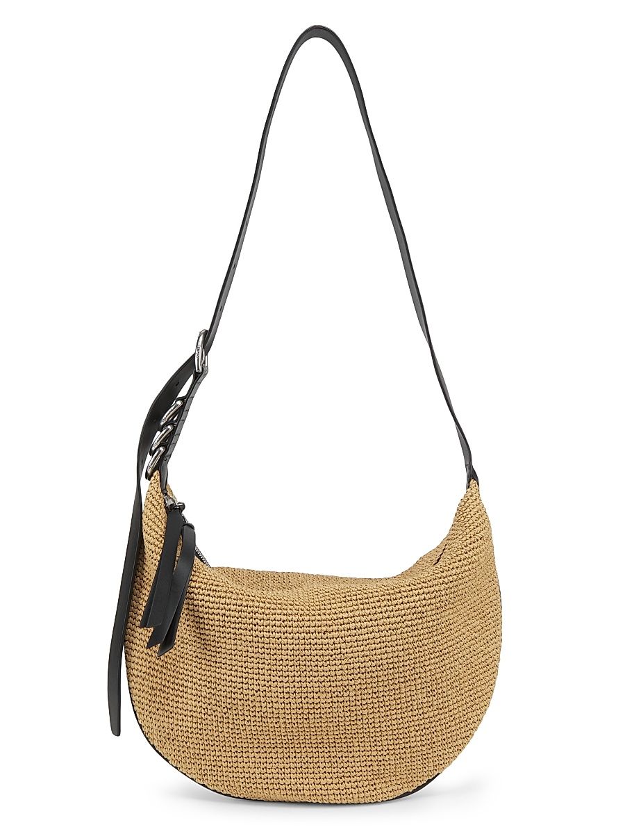 Women's Medium Mercer Straw Hobo Bag - Natural