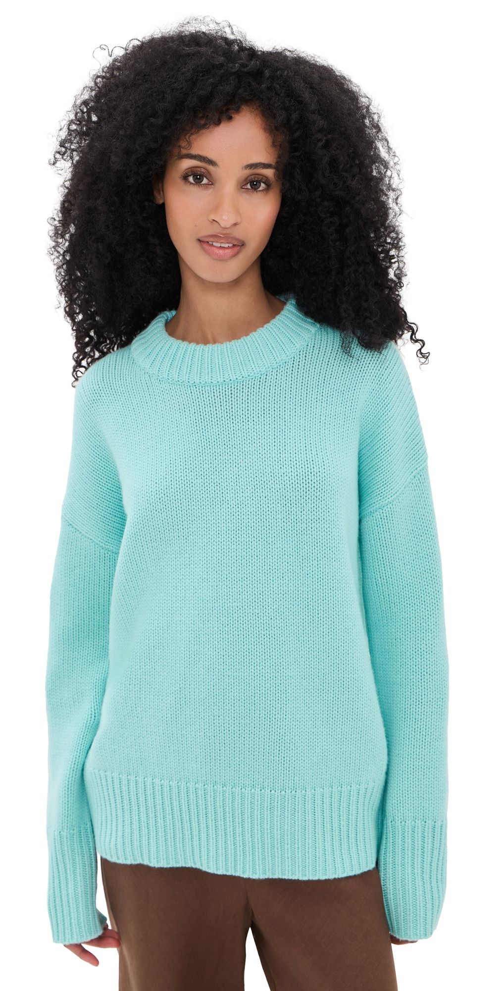La Ligne Solid Marin Sweater Aqua XL