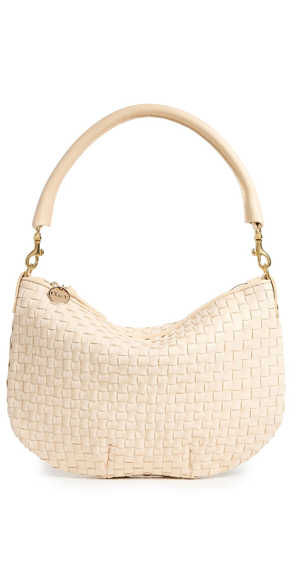 Clare V. Petit Moyen Messenger Creme Woven One Size