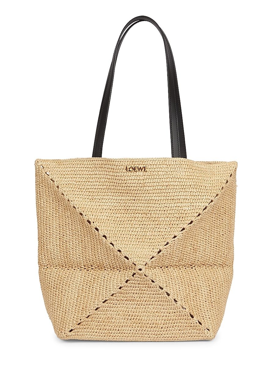 Women's LOEWE x Paula's Ibiza 4FA Puzzle Fold Medium Raffia Tote Bag - Natural