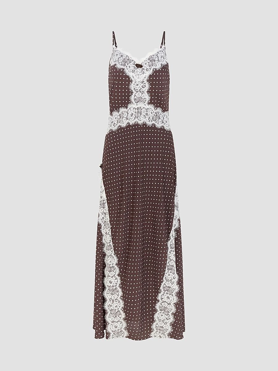 Hill House Home Women's The Francesca Dress - Duke Dot Chocolate - Size XXL