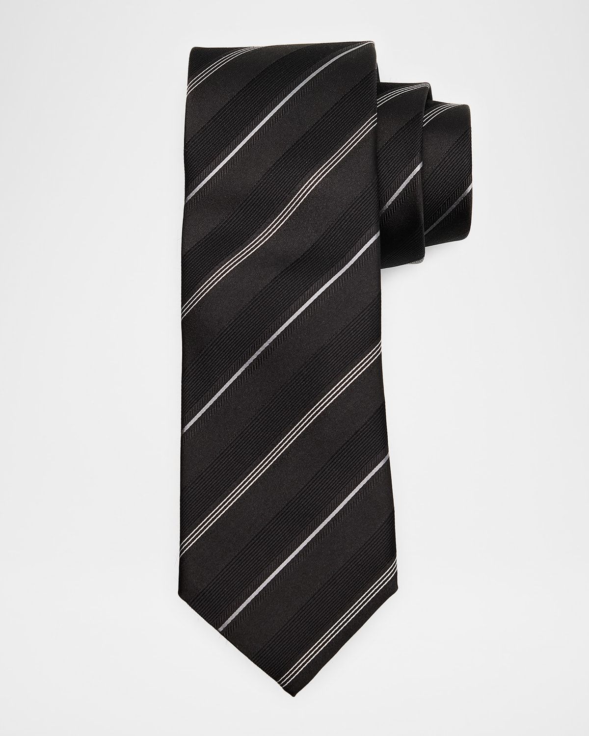 Men & apos;s Silk and Cotton Multi-Stripe Tie