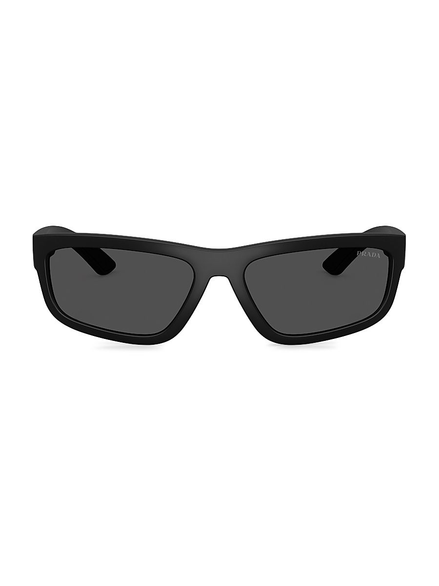 Men's 59MM Rectangular Sunglasses - Dark Grey