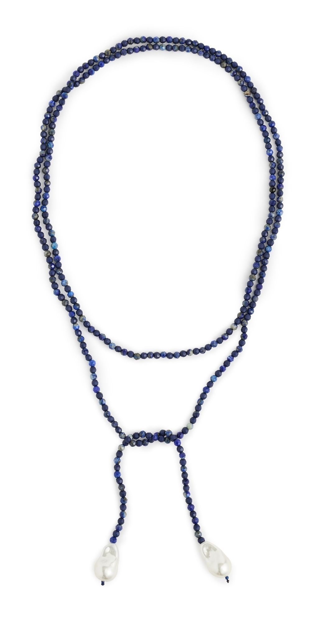 BaubleBar Semi-Precious Pearl Wrap Necklace Blue One Size