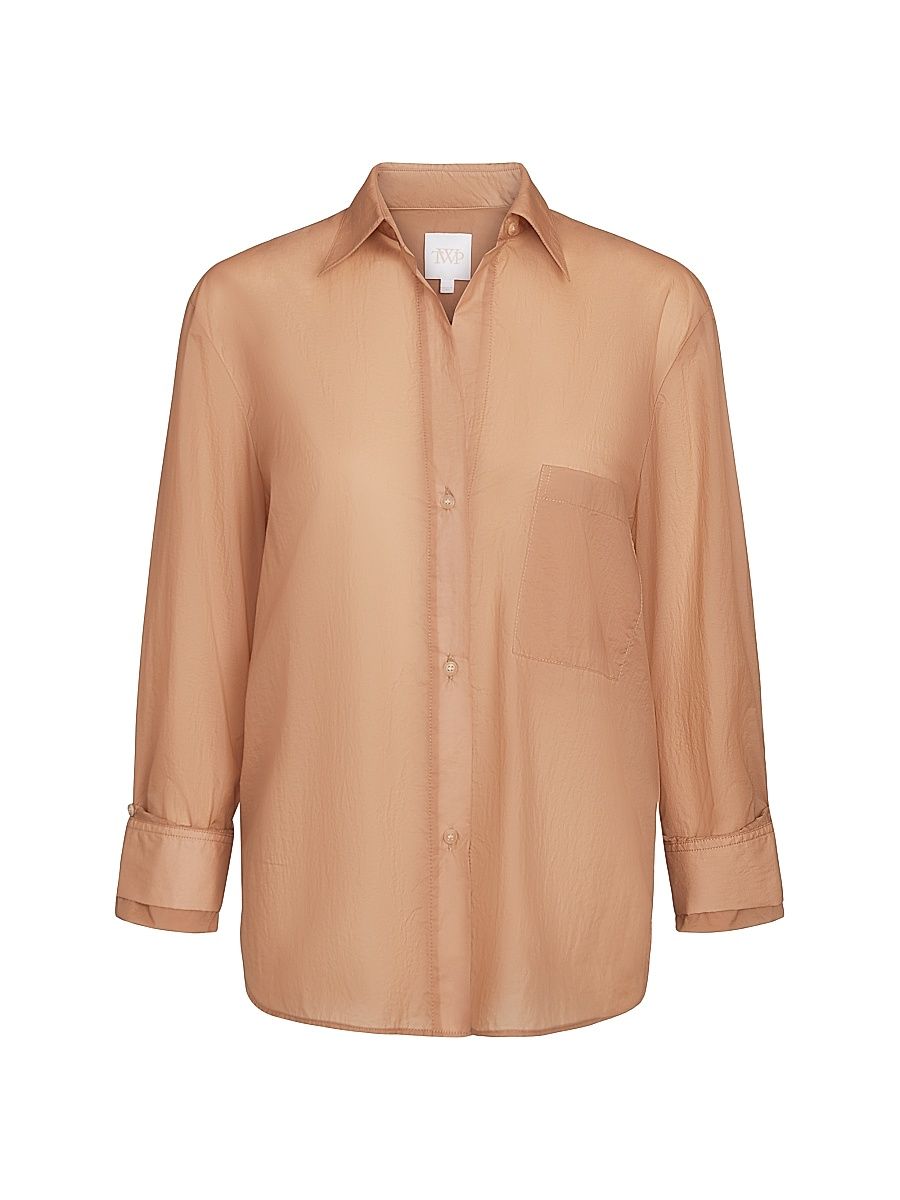Women's Next Morning Cotton Shirt - Khaki - Size Medium