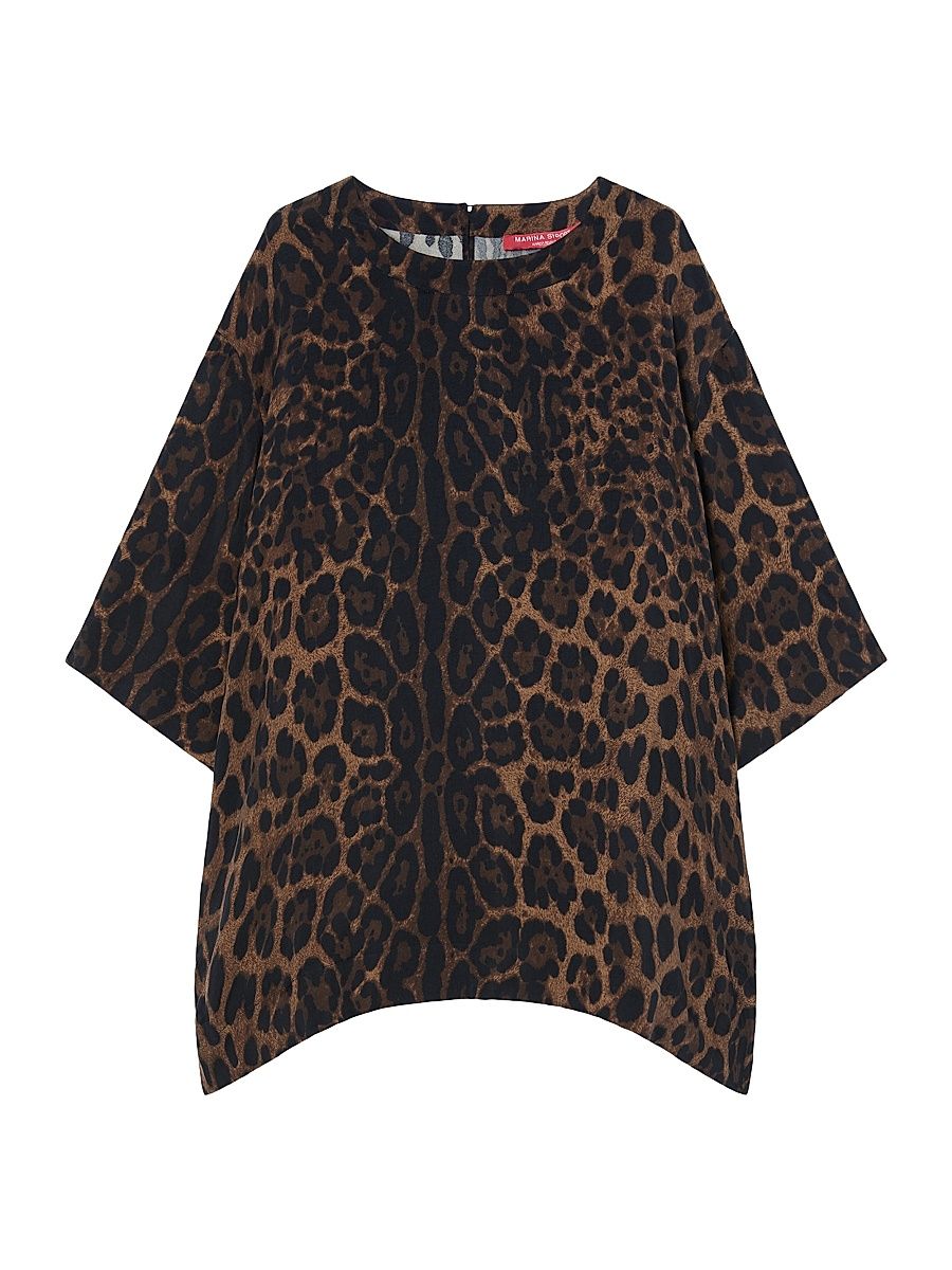 Women's Twill Blouse - Black Animalier Print - Size 22