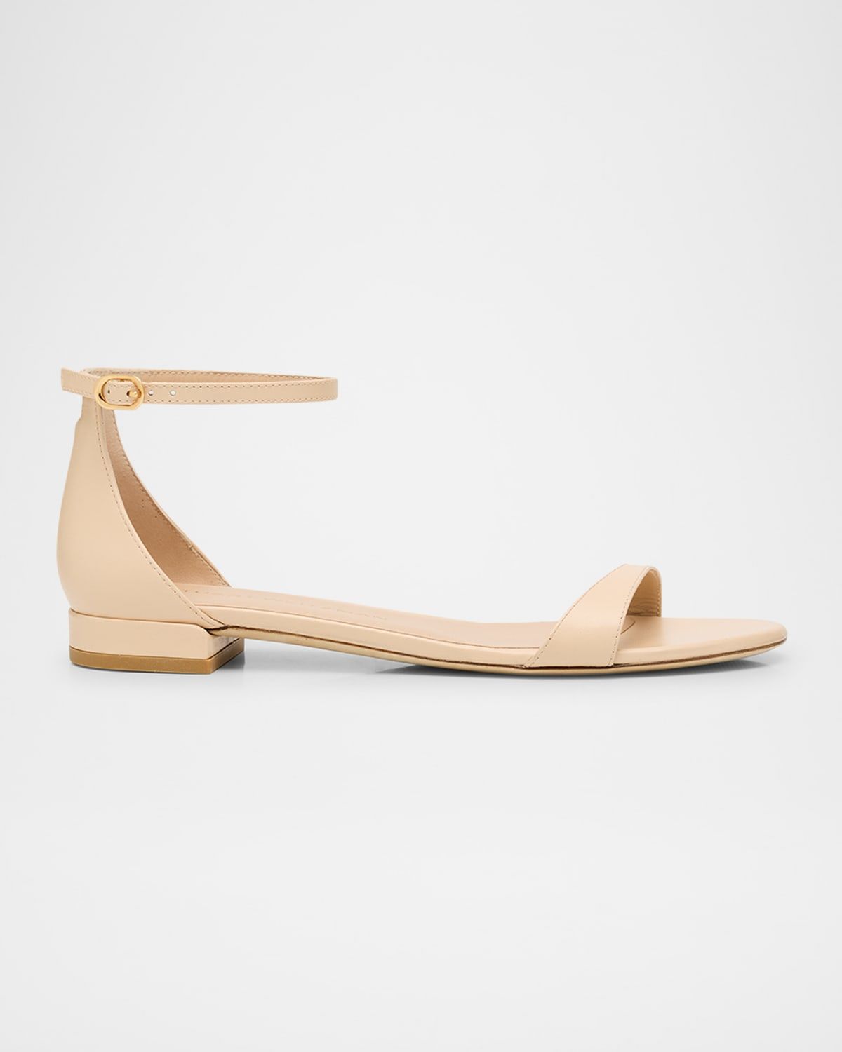 Nudist Leather Ankle-Strap Sandals