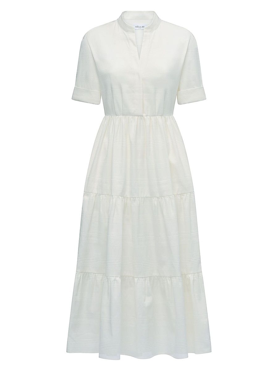 Women's Sardinia Tiered Dress - Natural - Size 16