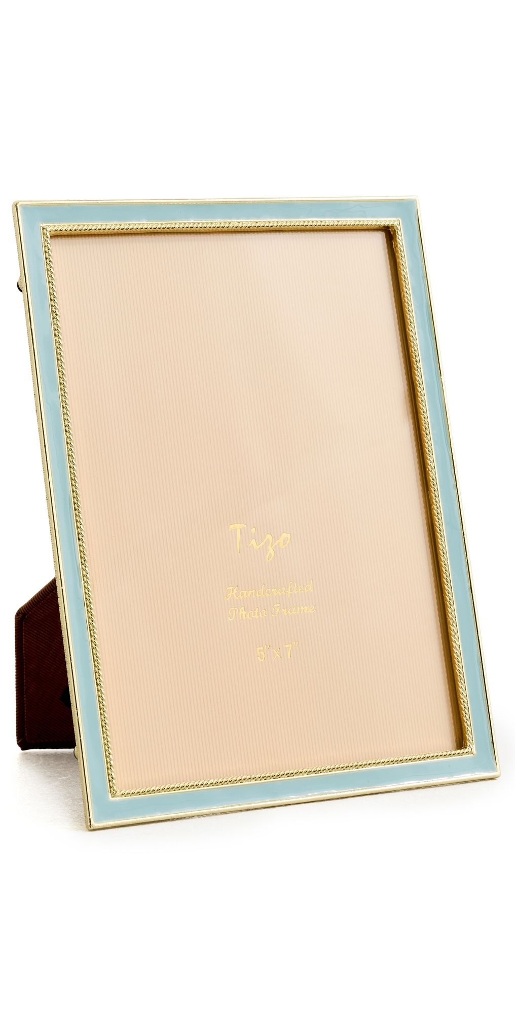 Tizo Design Enameled Gold Frame Baby Blue 5x7 Blue One Size