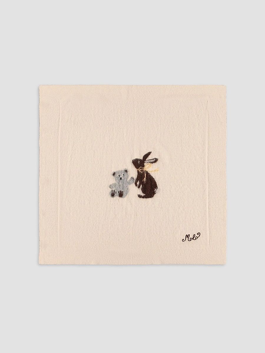 Baby's Teddy & Bunny Wool Blankie - Retro Animals