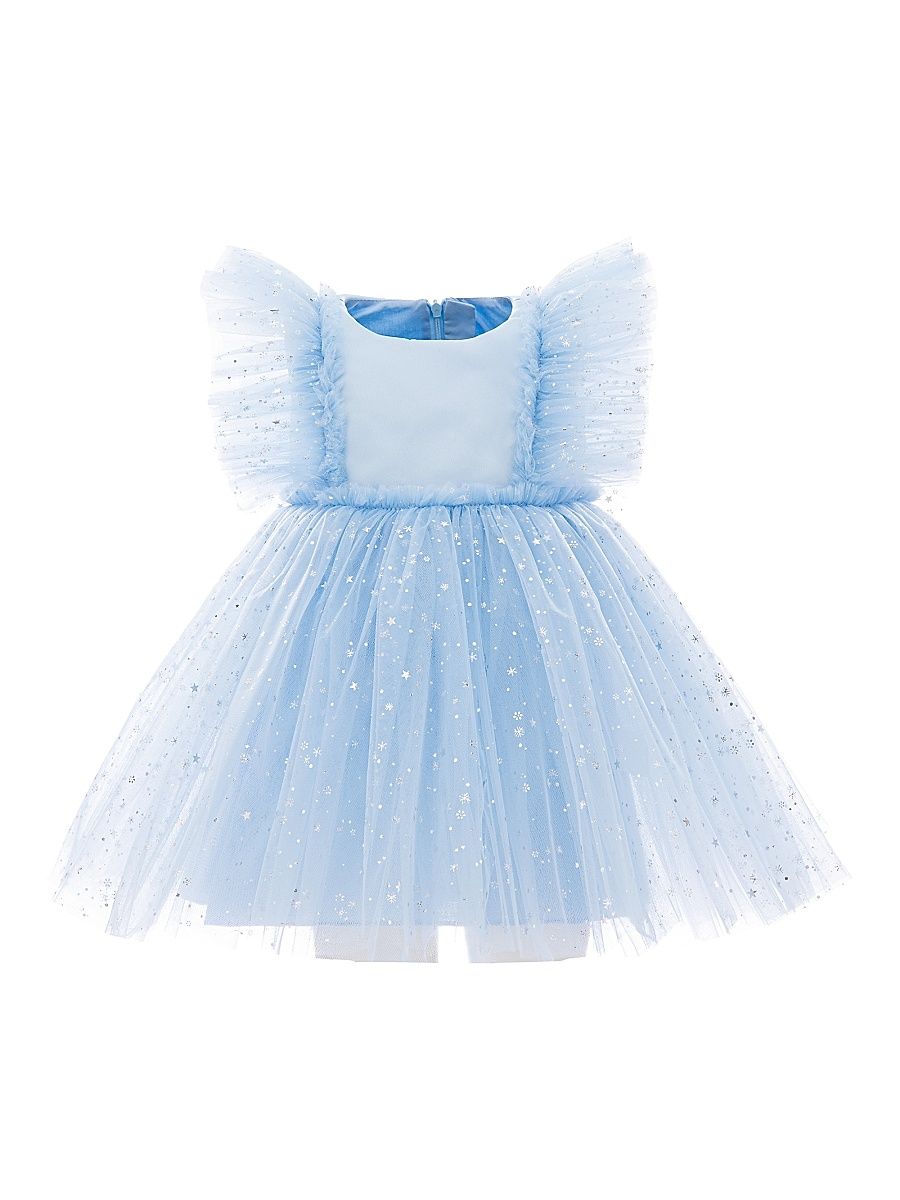 Little Girl's & Girl's Glitter Stars Dress - Blue - Size 3