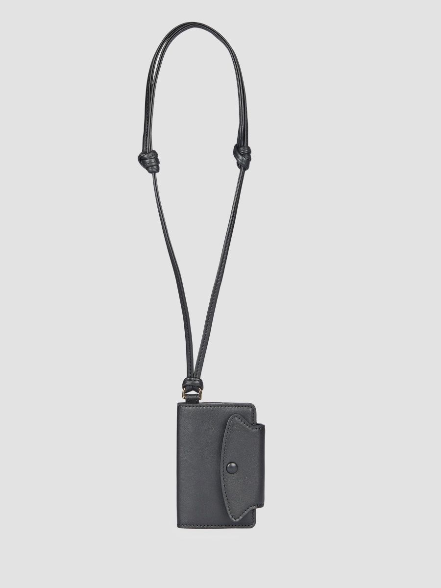 AMI Paris Men's Mimi Leather Notebook Holder - Black
