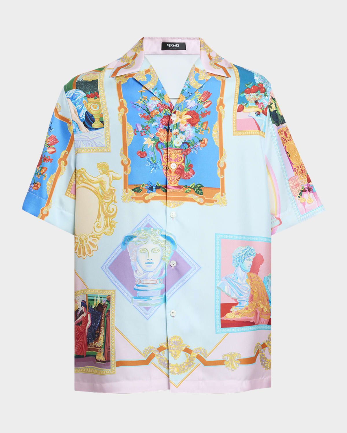 Men & apos;s Gallery-Print Twill Camp Shirt