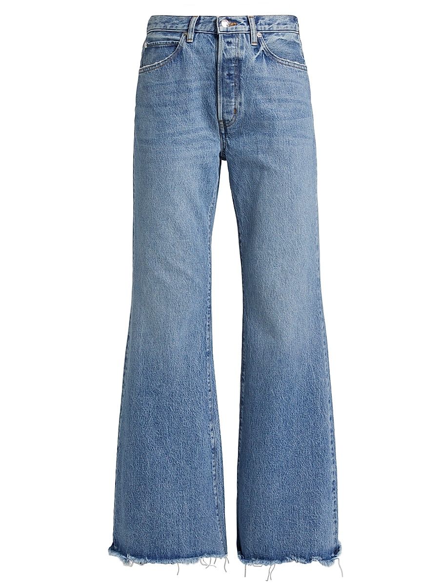 Women's Lax Flare Mid-Rise Jeans - Alderton Raw Fray - Size 32