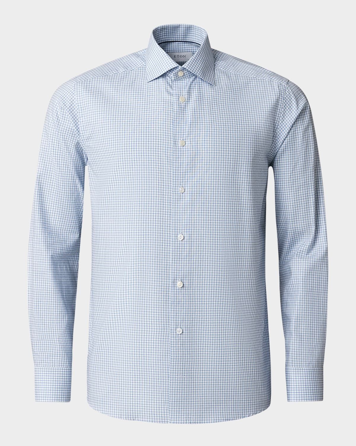 Men & apos;s Contemporary Fit Grid Check Sport Shirt
