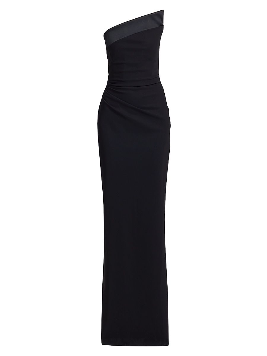 Women's Tawia Asymmetric Strapless Gown - Black - Size 18