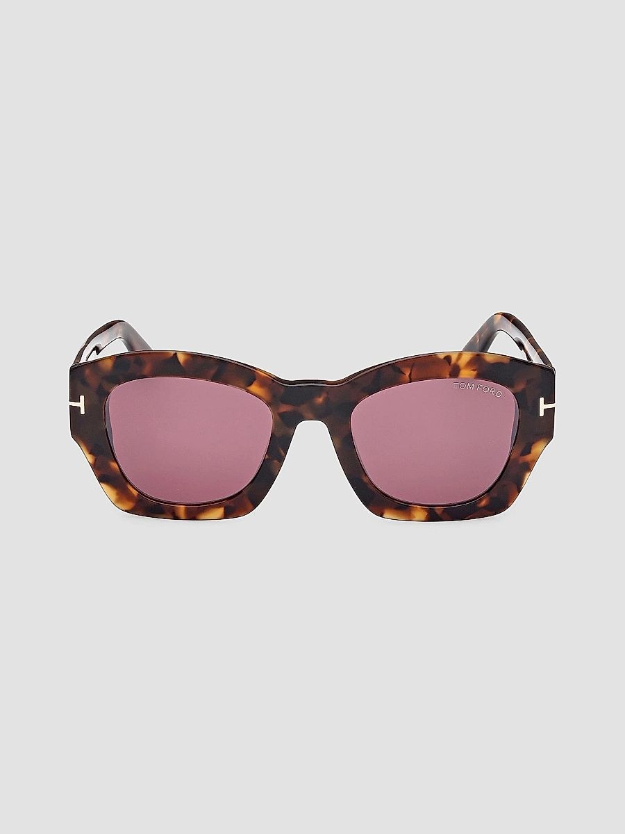 TOM FORD Women's Guilliana 52MM Geometric Sunglasses - Havana Gradient Bordeaux
