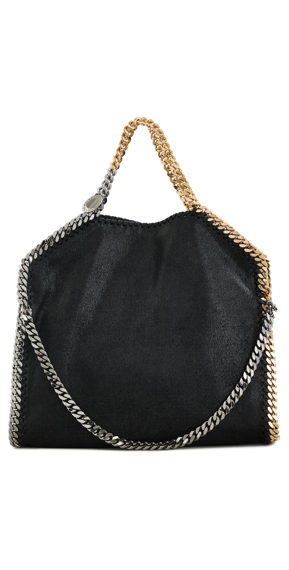 Stella McCartney Falabella Shaggy Deer 3-Chain Tote Bag Black One Size
