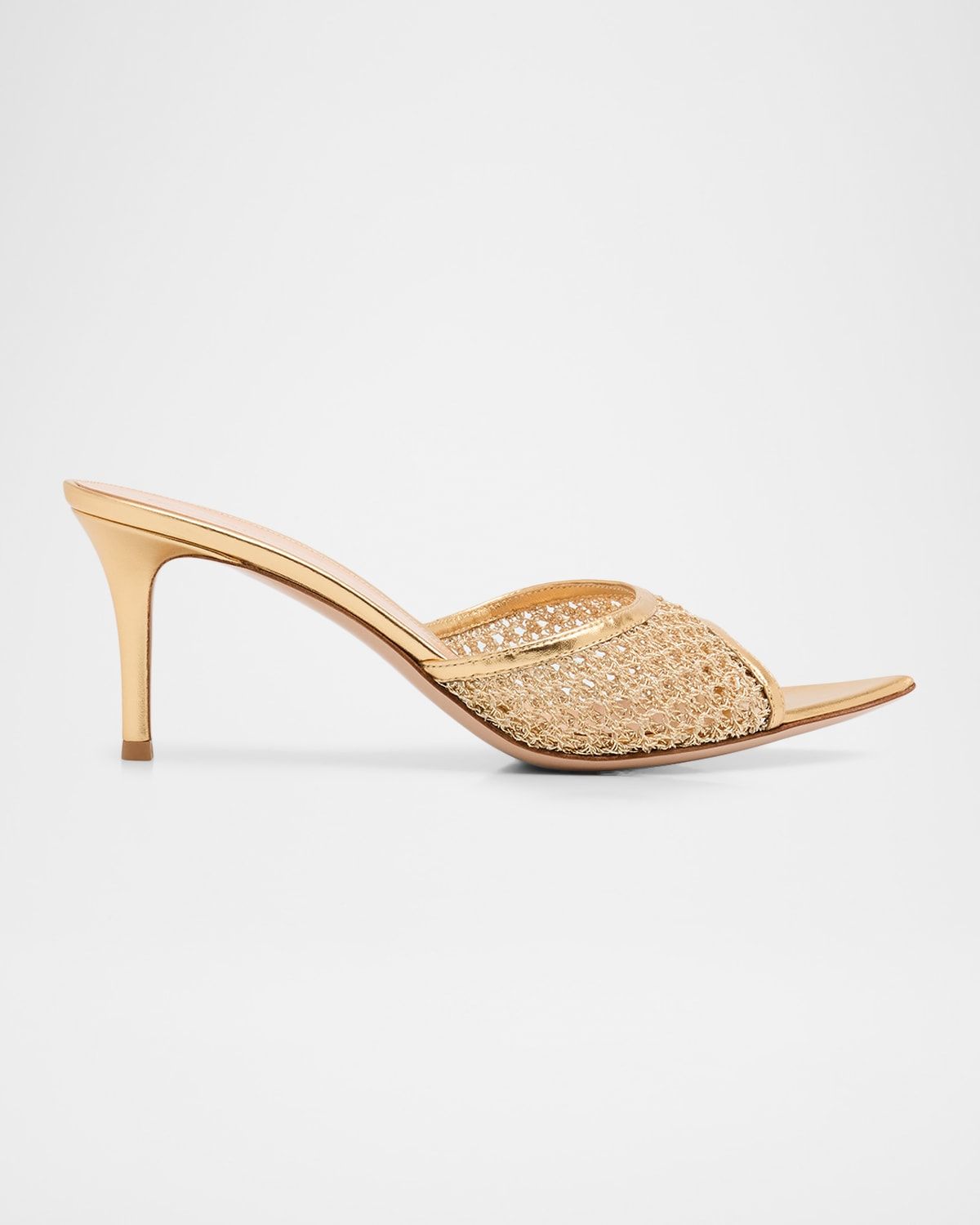 Sienna Metallic Knit Mule Sandals