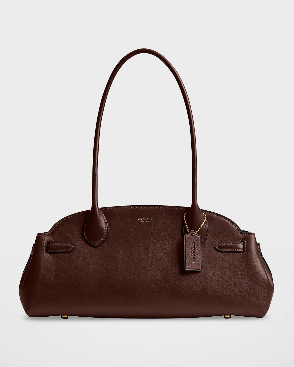 Empire Glazed Leather East-West Carryall Shoulder Bag