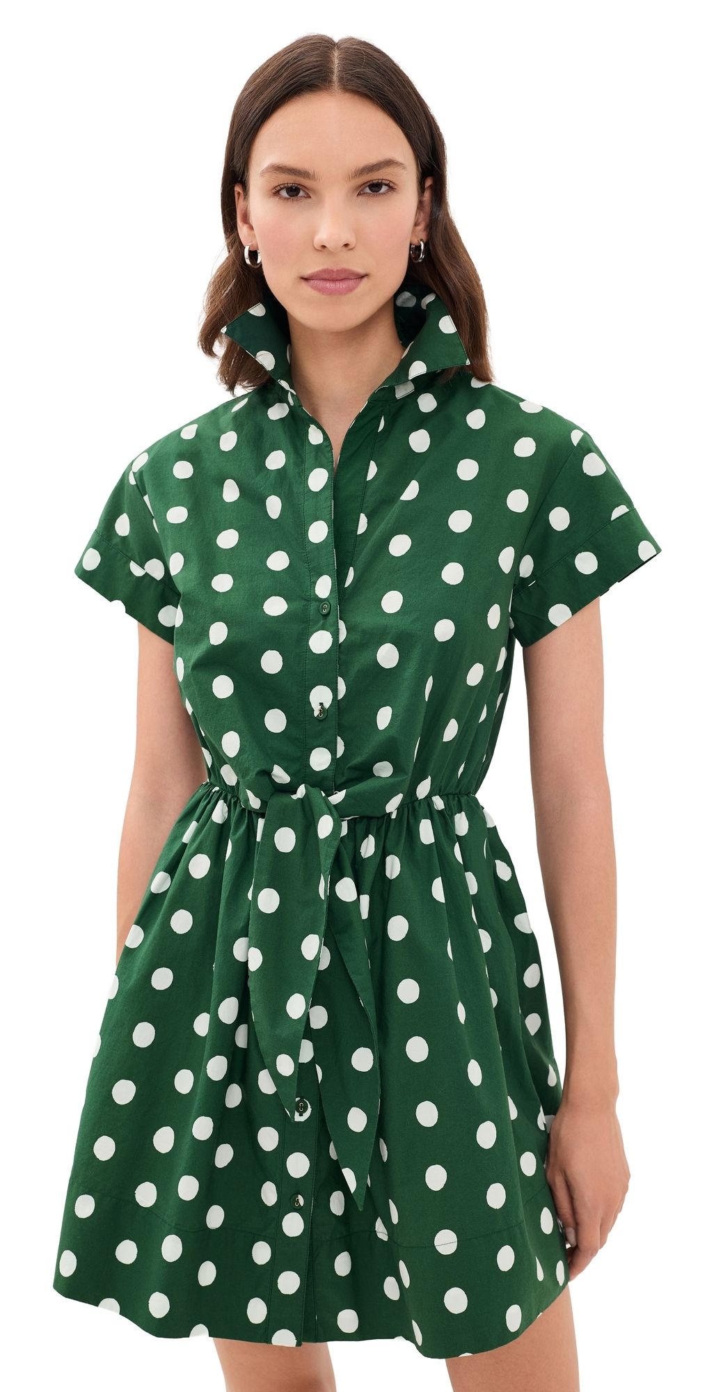 Cara Cara Asbury Mini Dress Polka Dot Green XS
